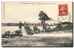 Postcard Old Army L & # 39infanterie combat infantrymen holding a line & # 39...