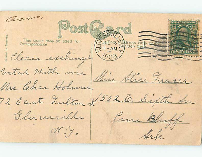 Divided Back LIBRARY SCENE Gloversville New York NY hs2885