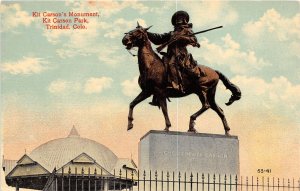 J59/ Trindad Colorado Postcard c1910 Kit Carson Monument Park 123