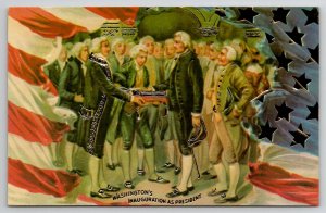 Washington's Inauguration As President Merrimack Hong Kong Repro Postcard Y28