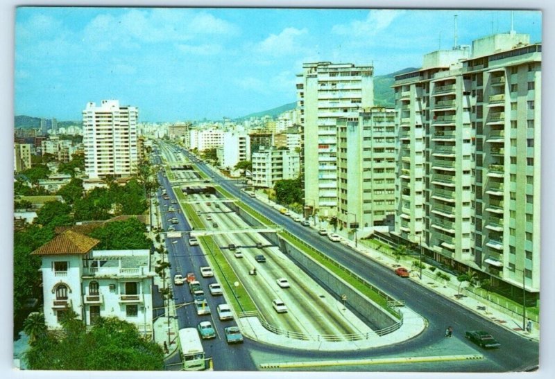 Libertador Avenue aerial view CARACAS Venezuela 4x6 Postcard