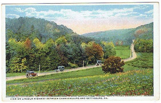 Lincoln Highway Near Gettysburg Pennsylvania Postcard #10519