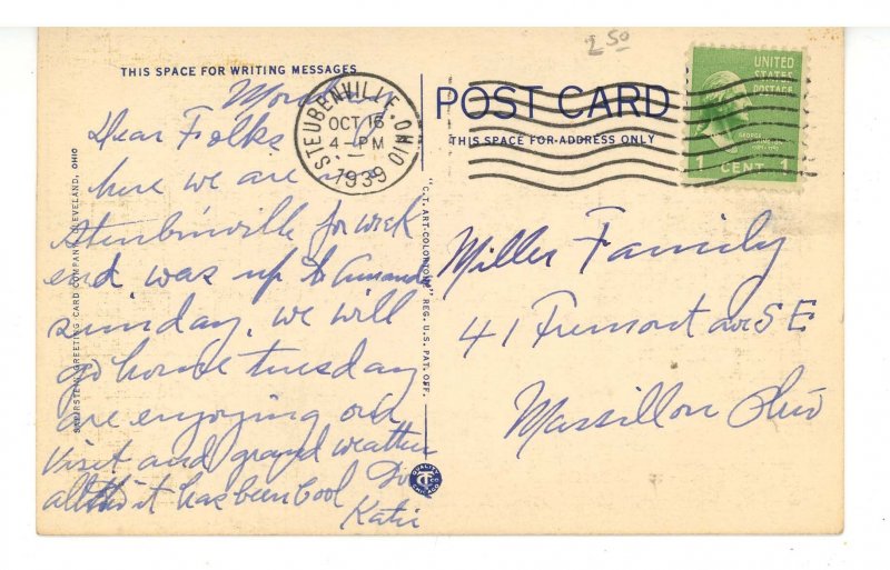 OH - Steubenville. Panhandle Railroad & Fort Steuben Bridges on Ohio River