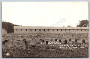 K45/ East Lansing Michigan RPPC Postcard c1910 4th Barracks M.A.C. 341