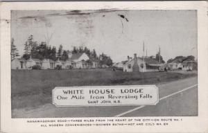 White House Lodge Saint John NB New Brunswick Reversing Falls c1939 Postcard E24