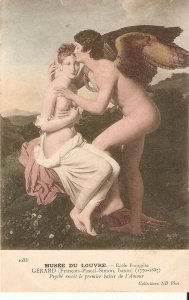 Gerard. Psyche received the first kiss of Amour Fine painting, old vintage Fre