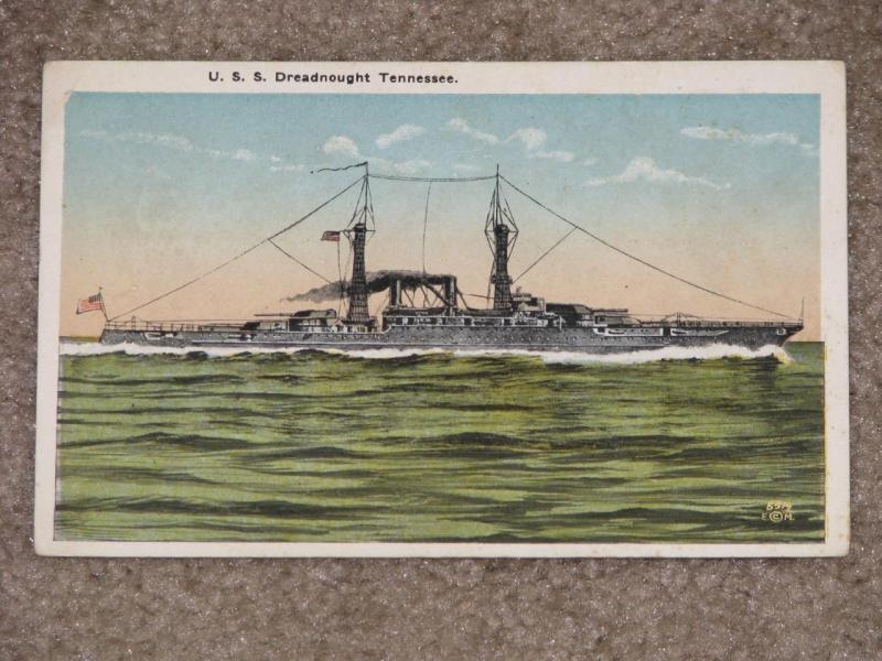 U.S.S. Dreadnought Tennessee, unused  vintage card