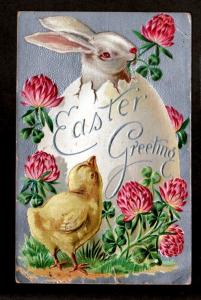 U S 1909 Easter Picture Postcard!