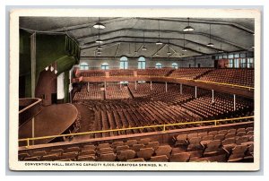 Convention Hall Interior Saratoga Springs New York NY UNP WB Postcard U2