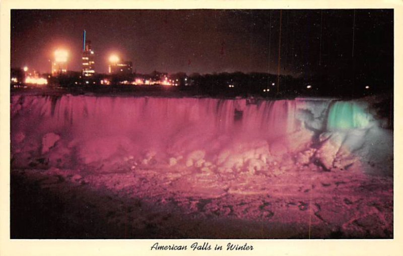 American falls in winter Niagara Falls Unused 