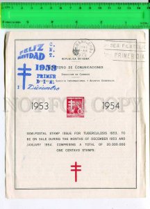 266626 CUBA stamp 1954 year first day page tuberculosis