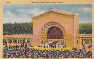 California San Diego Balboa Park World's Largest Outdoor Organ Curteich