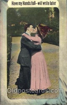 Couples, Lovers 1911 postal used 1911