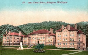Vintage Postcard State Normal School Historic Institution Bellingham Washington
