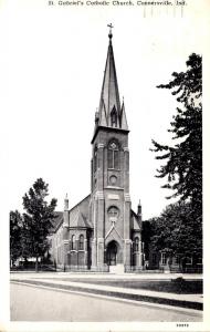 Indiana Connersville St Gabriel's Catholic Church 1951 Curteich