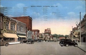 Gadsden Alabama AL Broad Street Dan Cohen Shoes Vintage Postcard