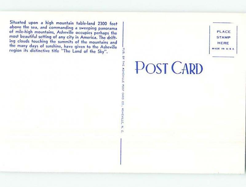 Unused Pre-1980 POST OFFICE SCENE Asheville North Carolina NC hs1065@