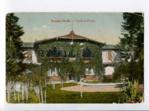 401563 ROMANIA Buzias furdo park Vintage RPPC w/ TAXA stamp