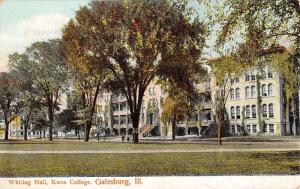 Galesburg Illinois Knox College Whiting Hall Scenic Antique Postcard K20008