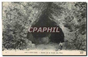 Old Postcard Arcy sur Cure Entree de la Grotte des Fees