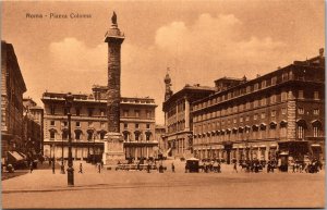 Vtg Roma Piazza Colonna Rome Italy 1910s Old View Postcard