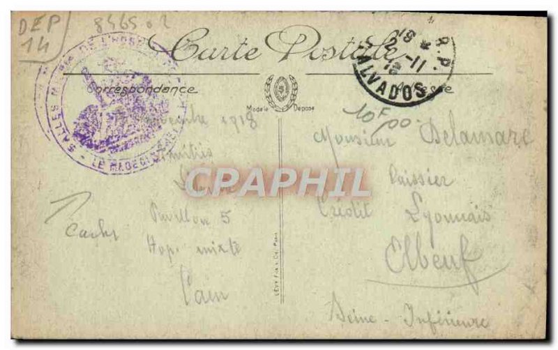 Old Postcard Caen L & # 39Eglise Saint Pierre La nave