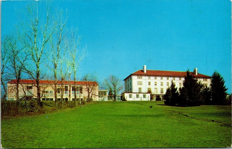 St John Baptist School Mendham NJ New Jersey VTG Postcard PM WOB Note 