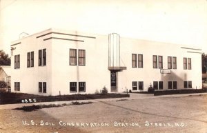 Steele North Dakota Soil Conservation Station Real Photo Postcard AA15634