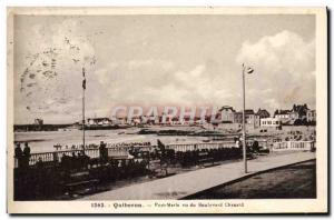 Old Postcard Quiberon Port Marla Viewed Boulevard Chenard