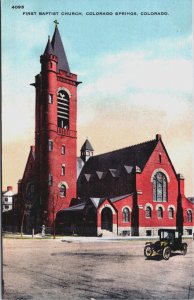 First Baptist Church Colorado Colorado Vintage Postcard C216