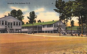 WW2 Era, Linen, Military Medical, Hospital, Fort Jackson, S.C.,  Old Postcard