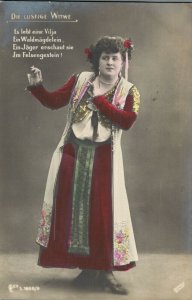 Die Lustige Witwe Opera Lady Vintage RPPC 08.18