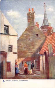 An Old Corner Stonehaven Aberdeenshire Scotland UK Tuck Oilette 1910c postcard