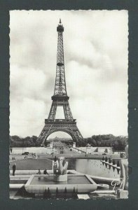 Real Photo Post Card 1954 Paris France The Eiffel Tower