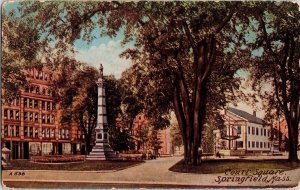Court Square Springfield Mass. Antique Vintage Divided Back Postcard Vintage UNP 