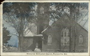 Poolesville MD Methodist Church c1915 Postcard