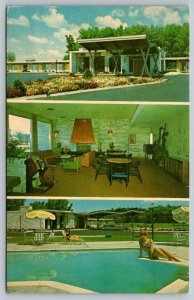 Gateway Motel Postcard - Utica, New York - 1964