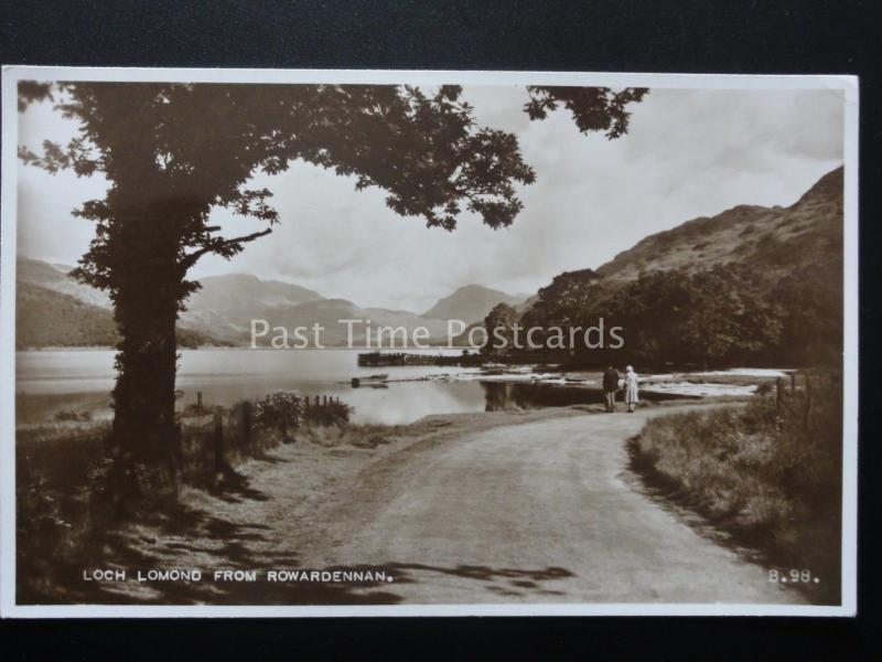 Scotland LOCH LOMOND from ROWARDENNAN c1934 RP Postcard by Valentine B98