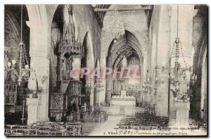 Glass Old Postcard Interior of Notre Dame & # 39eglise