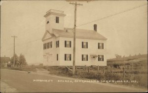 Congamond Lakes MA Methodist Church c1915 Real Photo Postcard