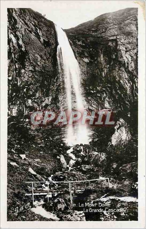 Old Postcard Le Mont Dore the big waterfall