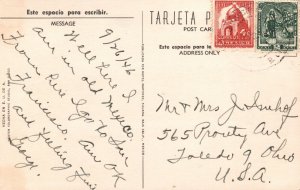 Vintage Postcard Bull Ring Plaza De Toros Tijuana Baja Mexico Motel Martines Pub