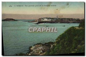 Postcard Old Saint Malo Vue Generale Jack De La Corniche D & # 39Aleth