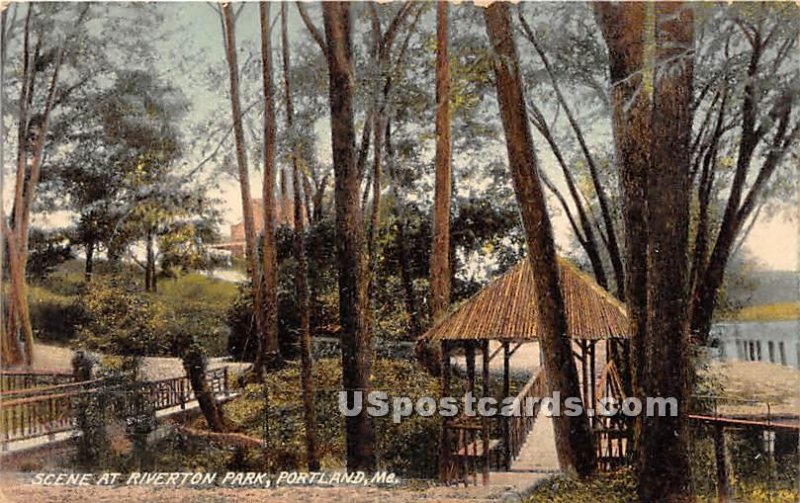 Scene at Riverton Park in Portland, Maine