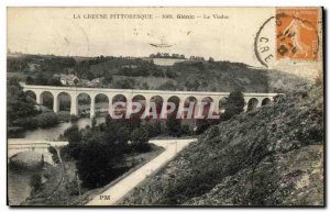 Old Postcard Glenic The viaduct