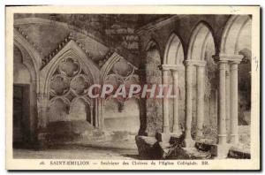 Postcard Old Saint Emilion Interior of The Collegiate Church of Cloitres