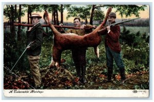 1909 A Tolerable Holdup Hunting Deer Idaho Falls Idaho ID Antique Postcard