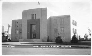 Conrad Montana~Pondera County Court House~Small Trees in Front (See Note!!)~RPPC