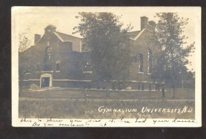 RPPC GRAND FORKS UNIVERSITY OF NORTH DAKOTA CANCEL GYM REAL PHOTO POSTCARD