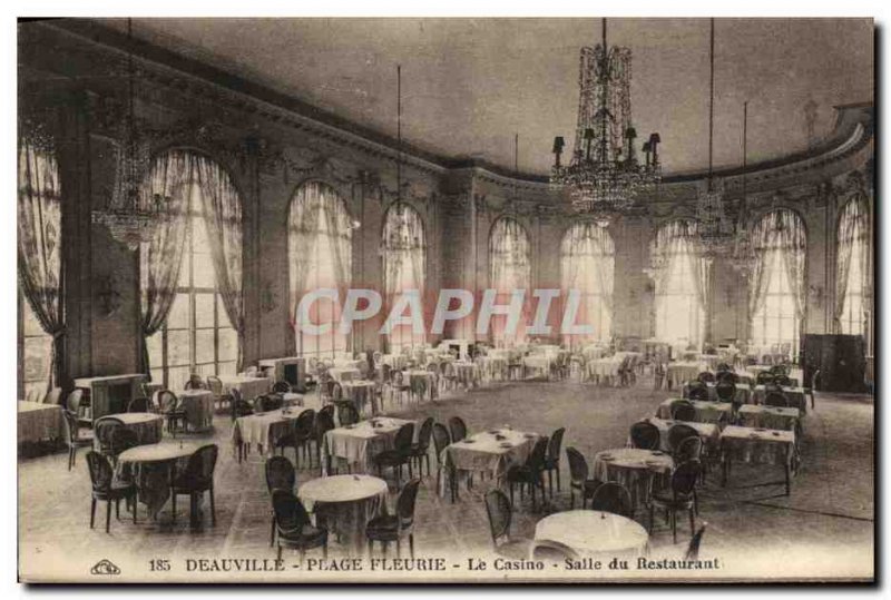 Old Postcard Deauville La Plage Fleurie Casino Dining Restaurant